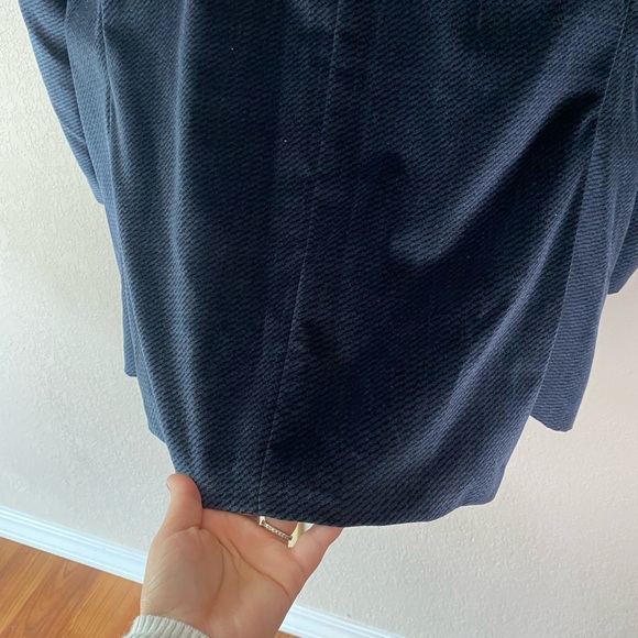 HUGO BOSS blue and black cotton and modal 2 button velvet blazer work career 44R - Picture 11 of 11